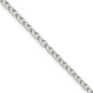 3.5mm Sterling Silver Classic Solid Cable Chain Necklace, 16 Inch
